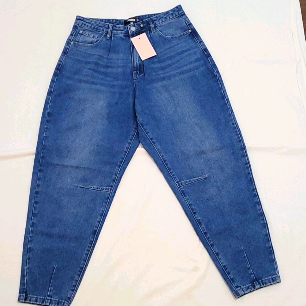 High rise carrot leg jeans 8